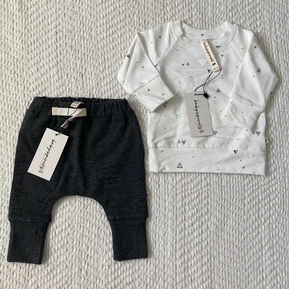 Babysprouts || Raglan Sweatshirt + French Terry Slim Harems Sweatpants - Picture 1 of 7